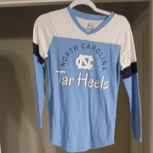 Pro Edge North Carolina Tar Heels Long Sleeve Tee - Light Blue and White